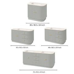 Fluted 2 Vanity Collection