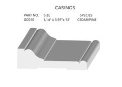 Trims,  molding, casing, risers, and decorative panel