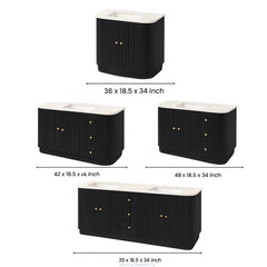 Fluted 2 Vanity Collection